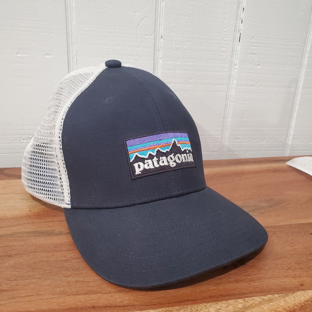 Patagonia Blue and White Mesh Cap